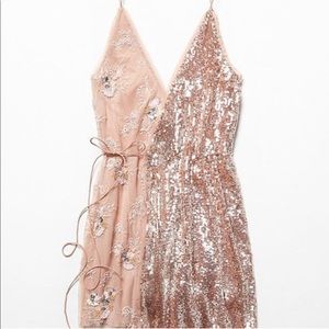 ISO free people brightest diamond pink sequin wrap dress